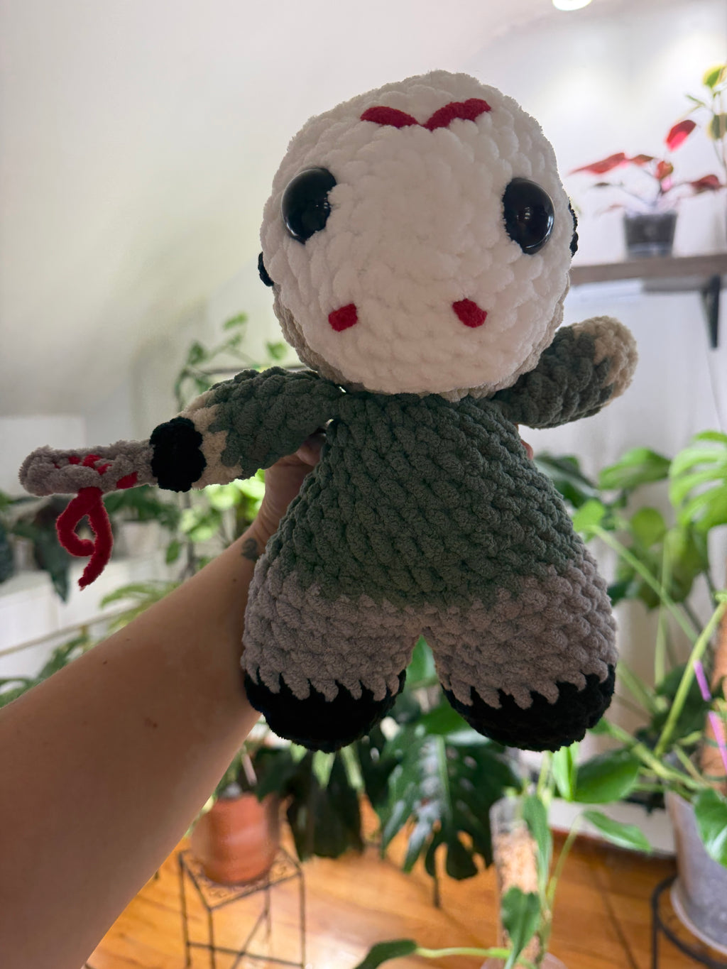 Jason Voorhees Inspired Crochet Plushie