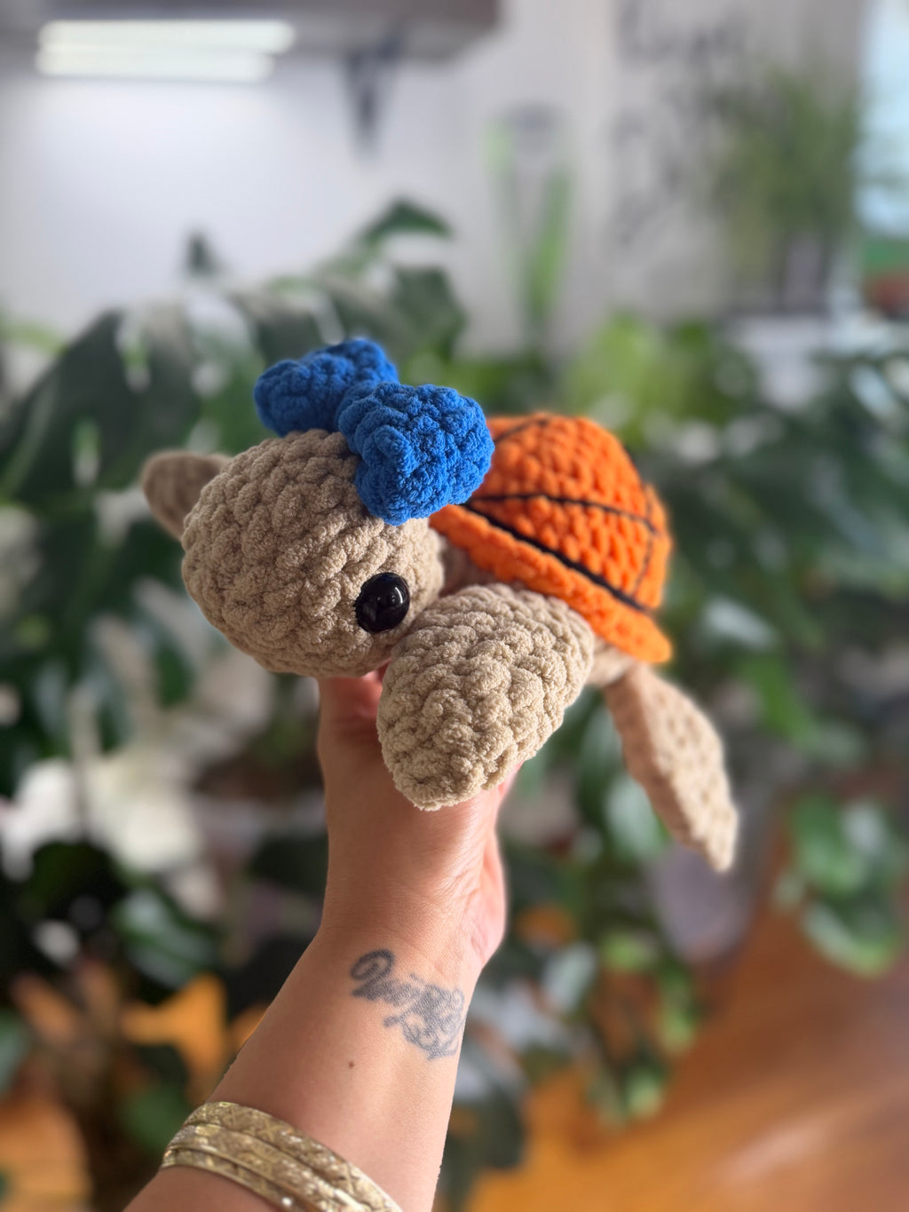 New York Knicks Inspired Crochet Turtle Plushie