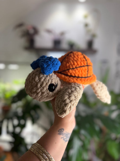 New York Knicks Inspired Crochet Turtle Plushie