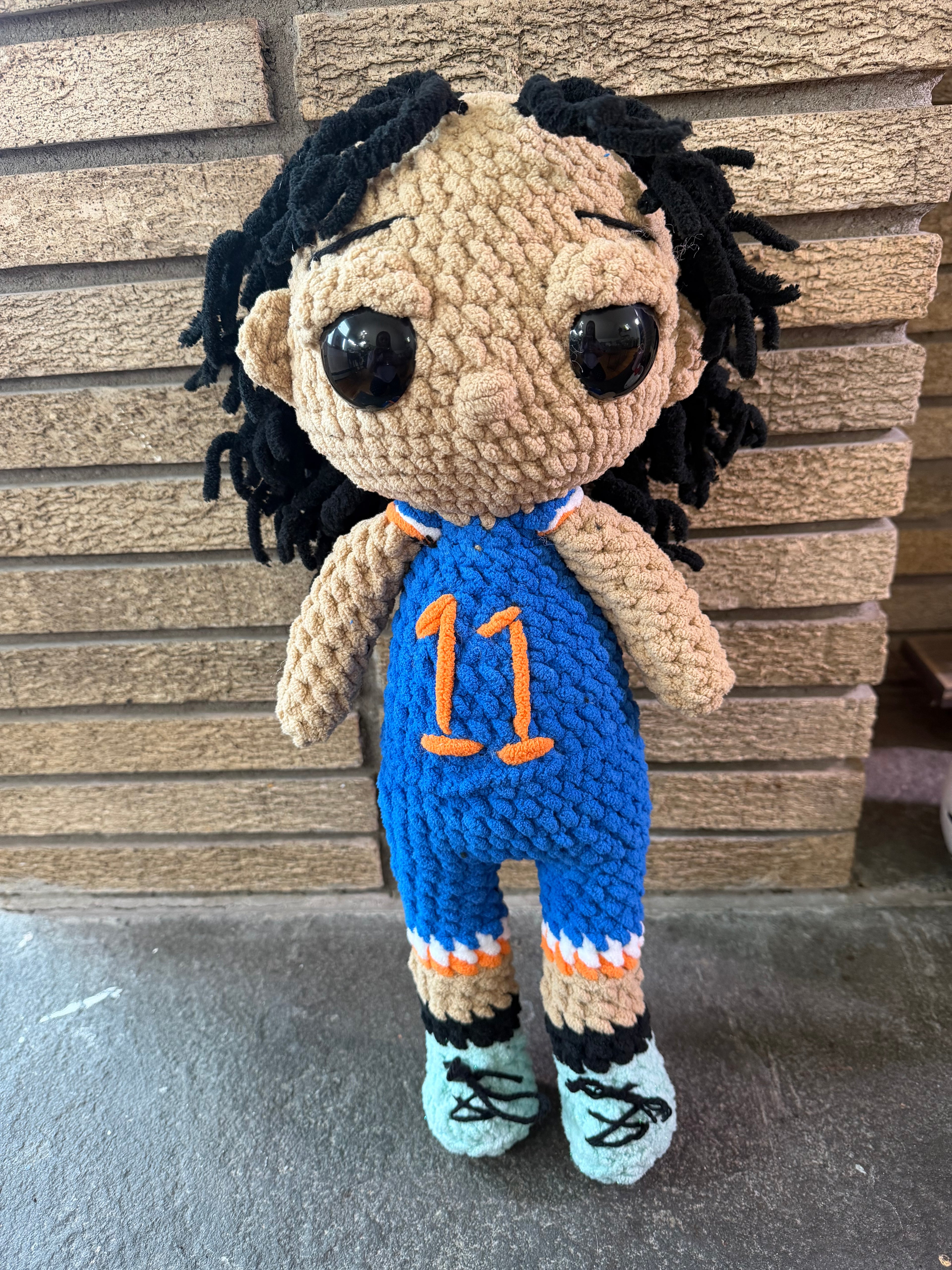 New York Basketball Star Inspired Crochet Plush